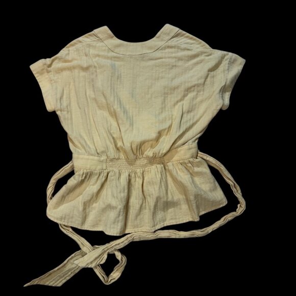 Sundance Hepburn Textured Wrap 100% cotton blouse size medium - Picture 3 of 8